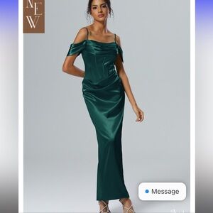 Emerald Green bridesmaid wedding dress